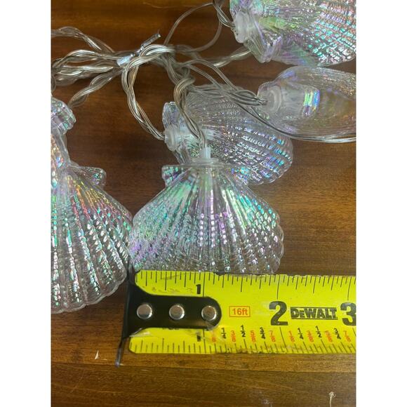 Hygge Haus Coastal Glow Iridescent Seashells LED String Lights New in Box - Picture 4 of 4